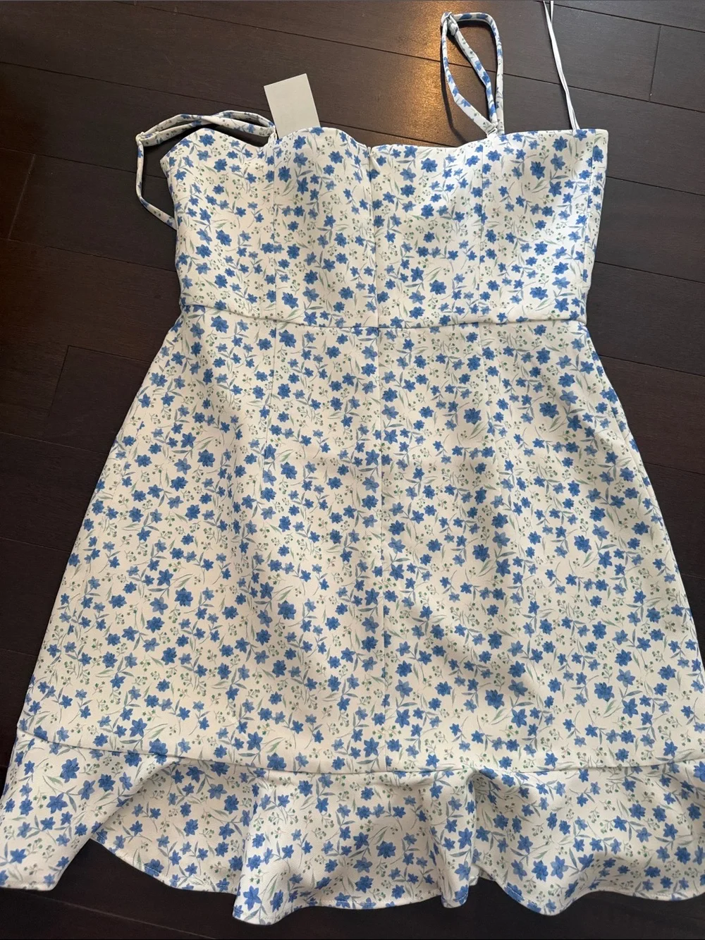 French Connection Blue Floral Spaghetti-Strap Dress - Picture 4 of 4